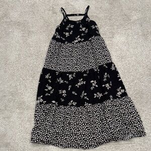 Cat & Jack Black and White Floral maxi Dress